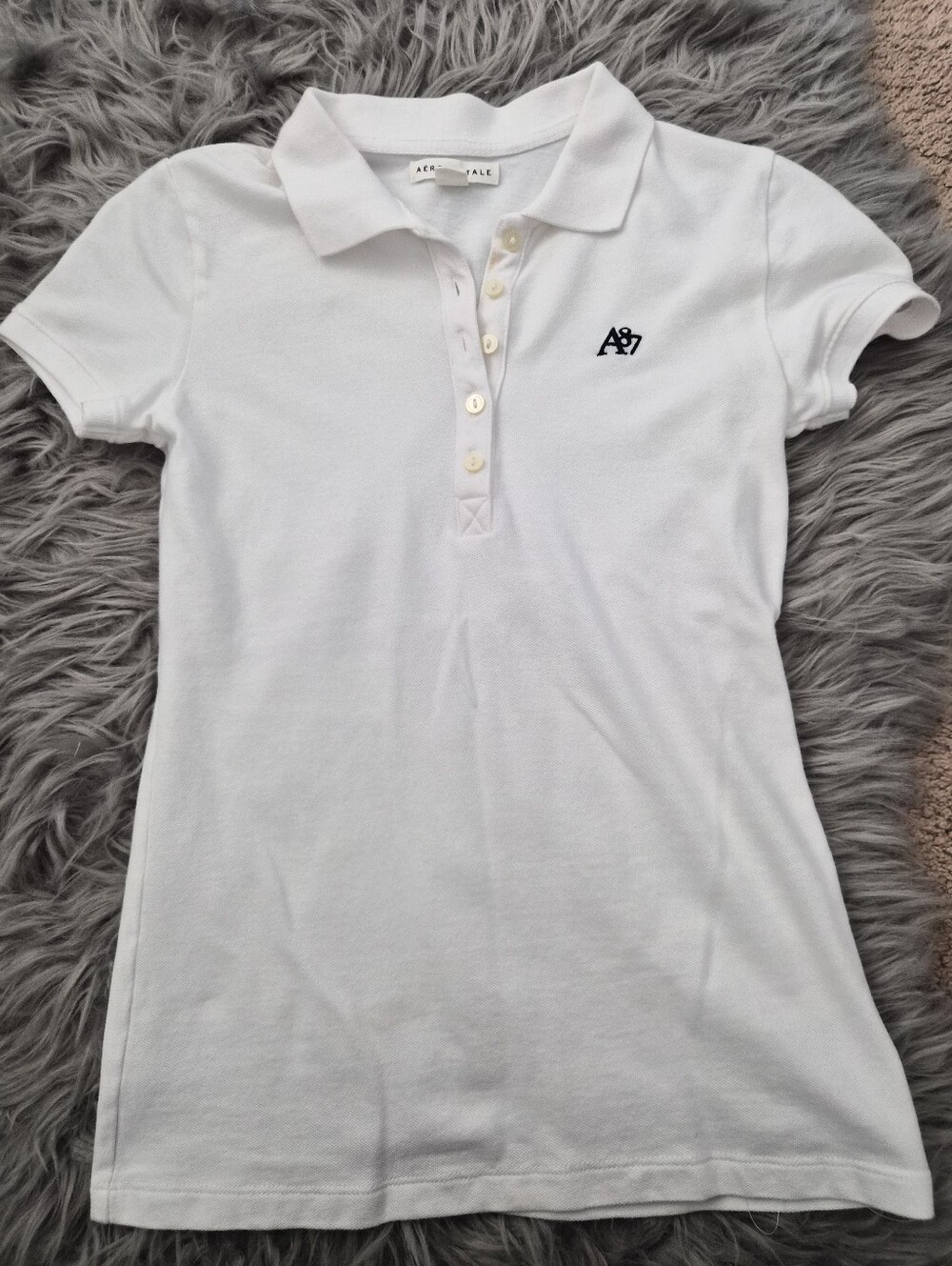 Aeropostale White Polo Shirt with Chest Logo
